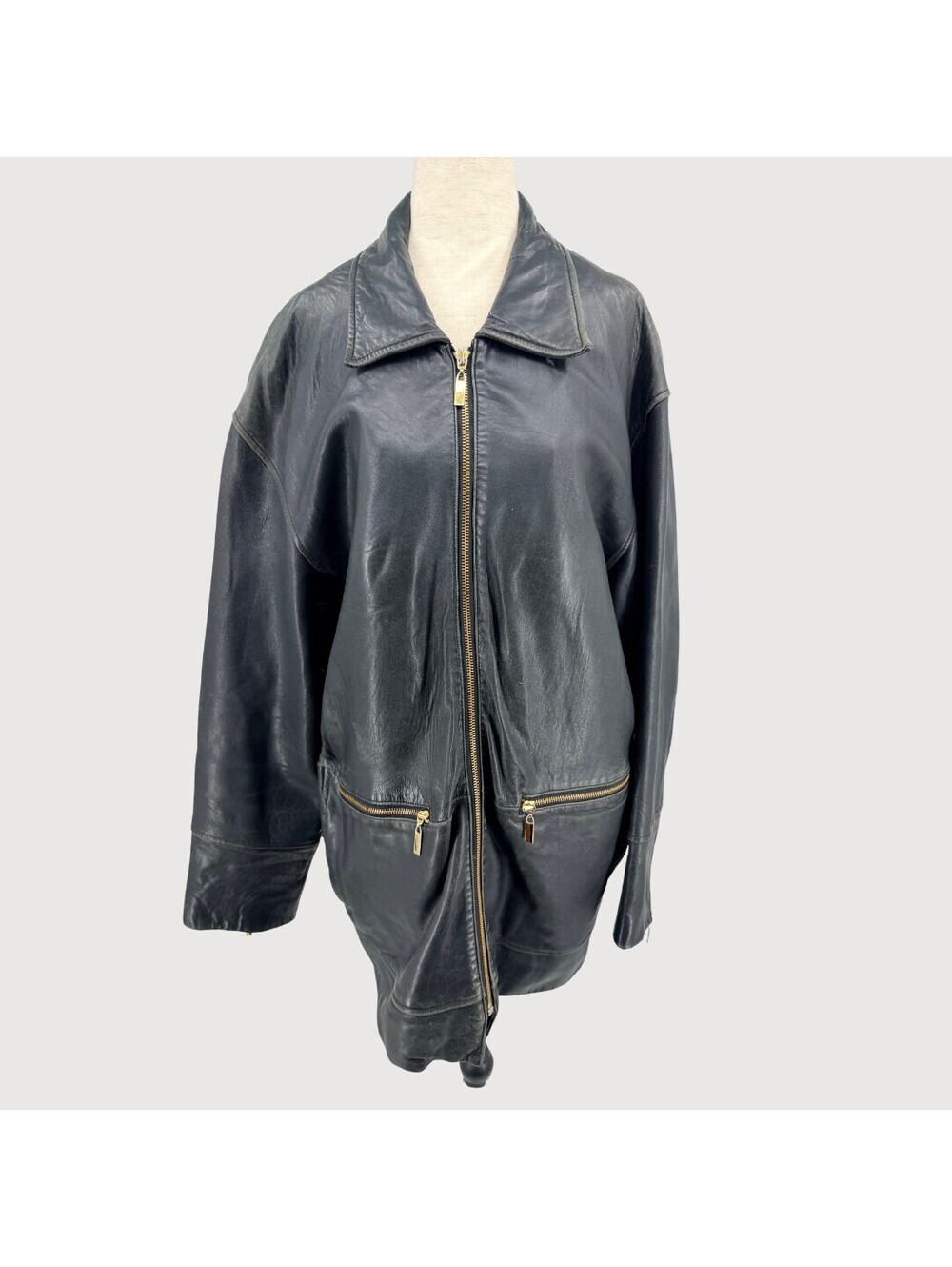 Vintage Danier Canada Leather Zip Jacket M